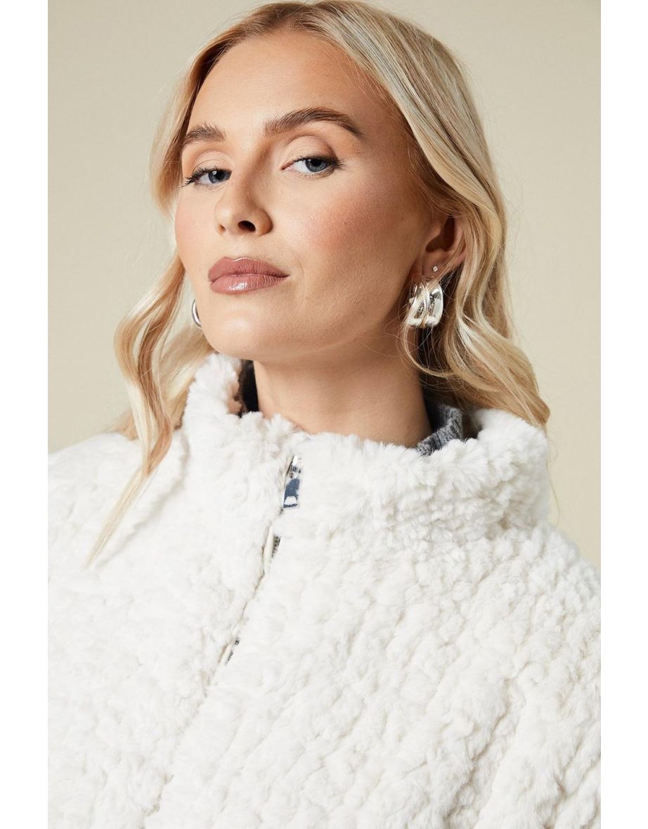 Borg Fur Bomber Jacket - 3