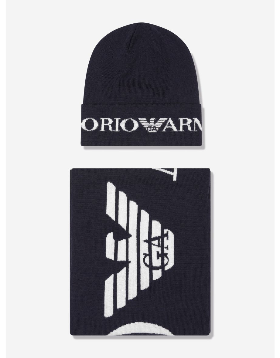 Boys hat And Scarf Set in Navy