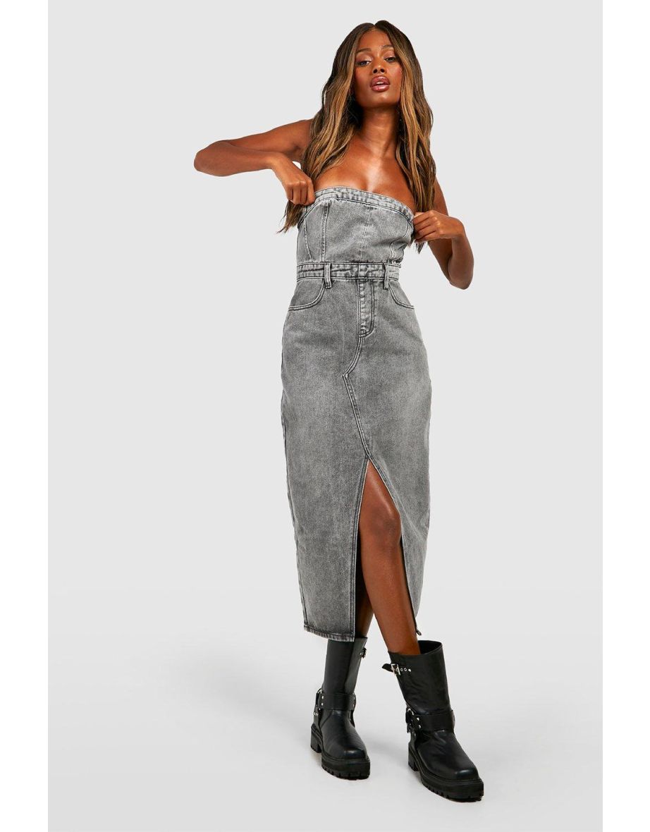 Deals Caché Midi Gray Dress