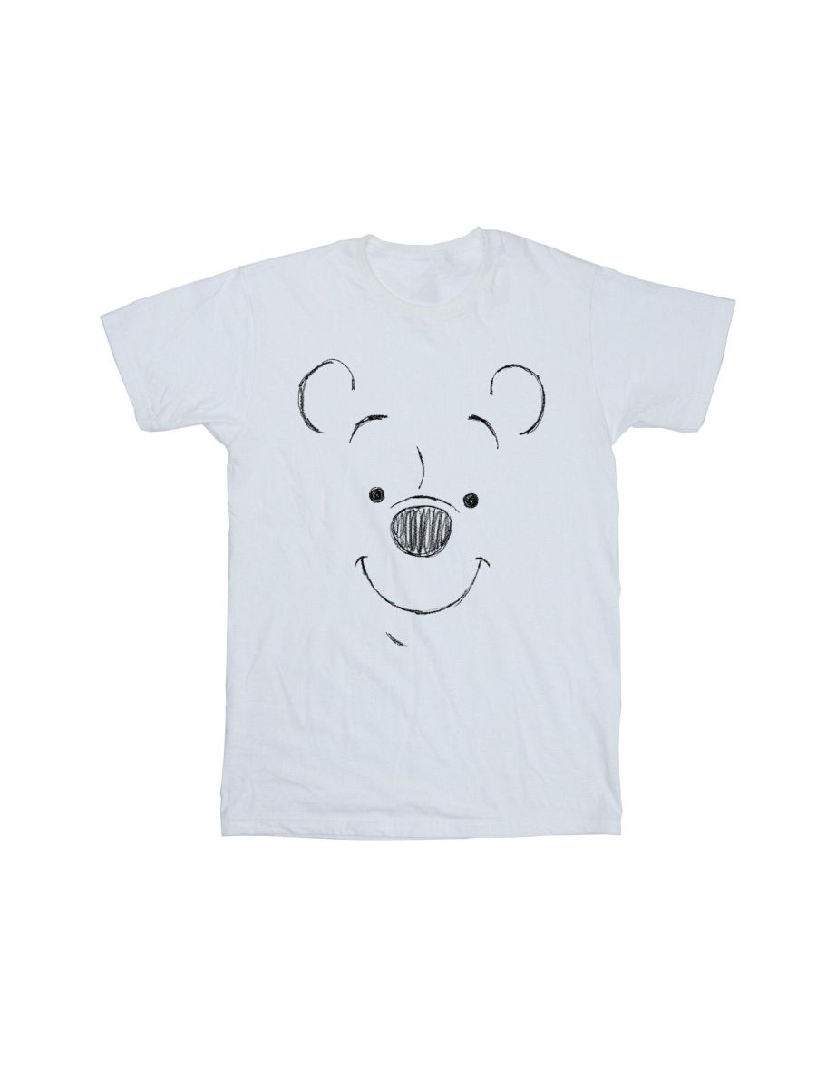Disney Mens Winnie The Pooh Winnie The Pooh Face T-Shirt - White