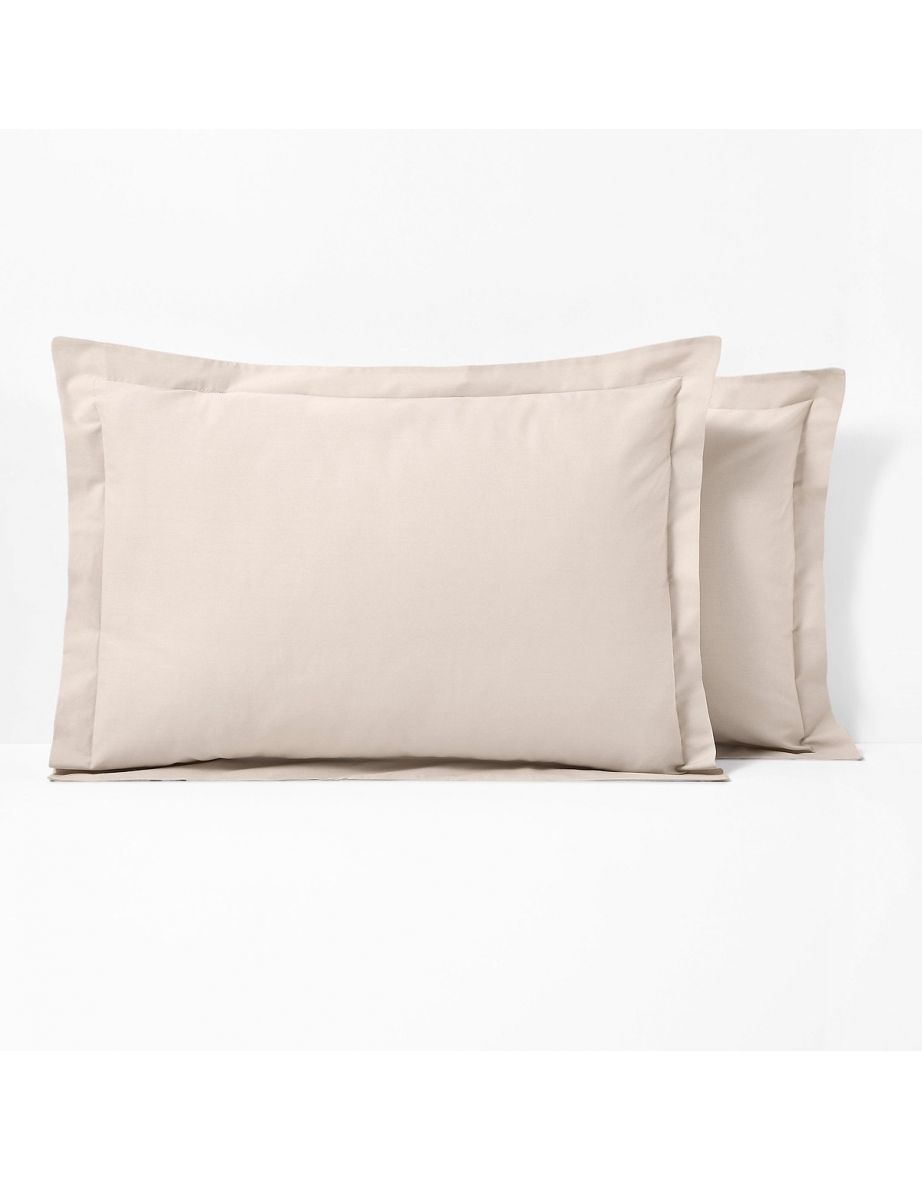 Scenario Cotton Mix Pillowcase with Embroidered Hem - 3