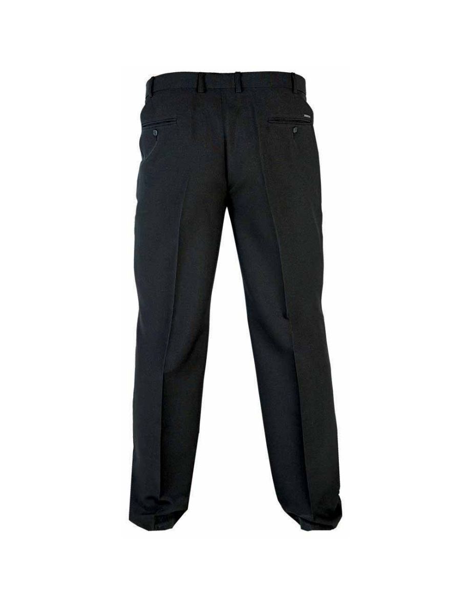 Duke Mens Kingsize Max D555 Adjustable Waist Trousers - Black - 1