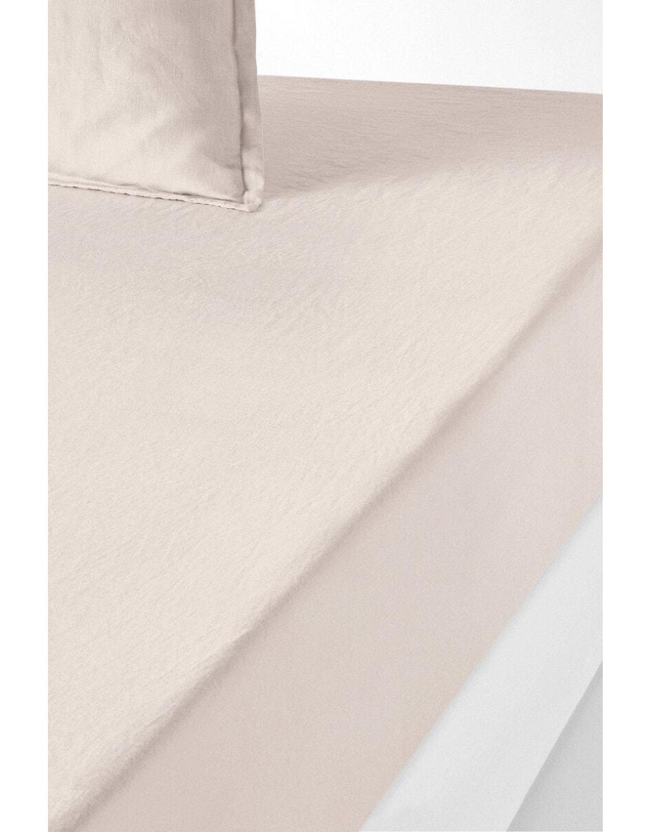 35cm High 100% Washed Linen Fitted Sheet