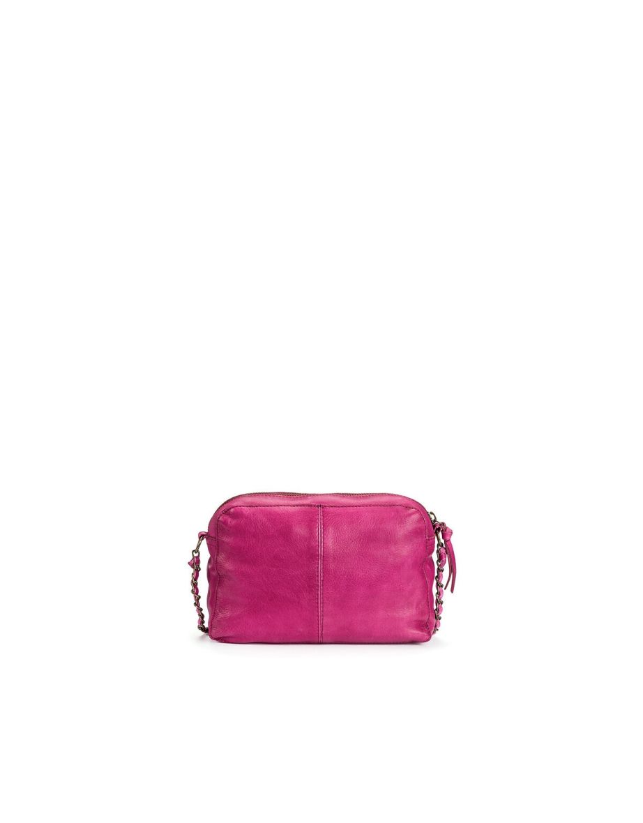 Naina Mini Leather Shoulder Bag with Chain Strap - 3