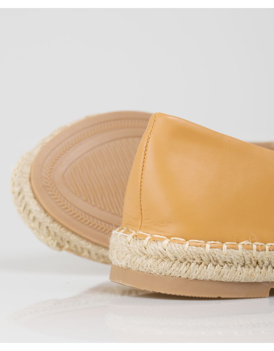 Faux Leather  Espadrille Flats - 3