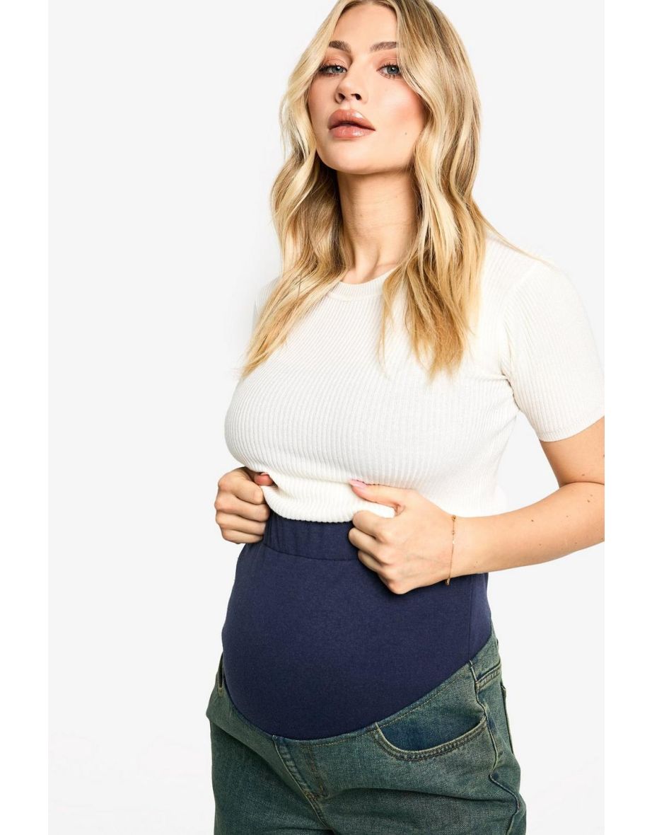 Maternity Over The Bump Wide Leg Jeans - 3