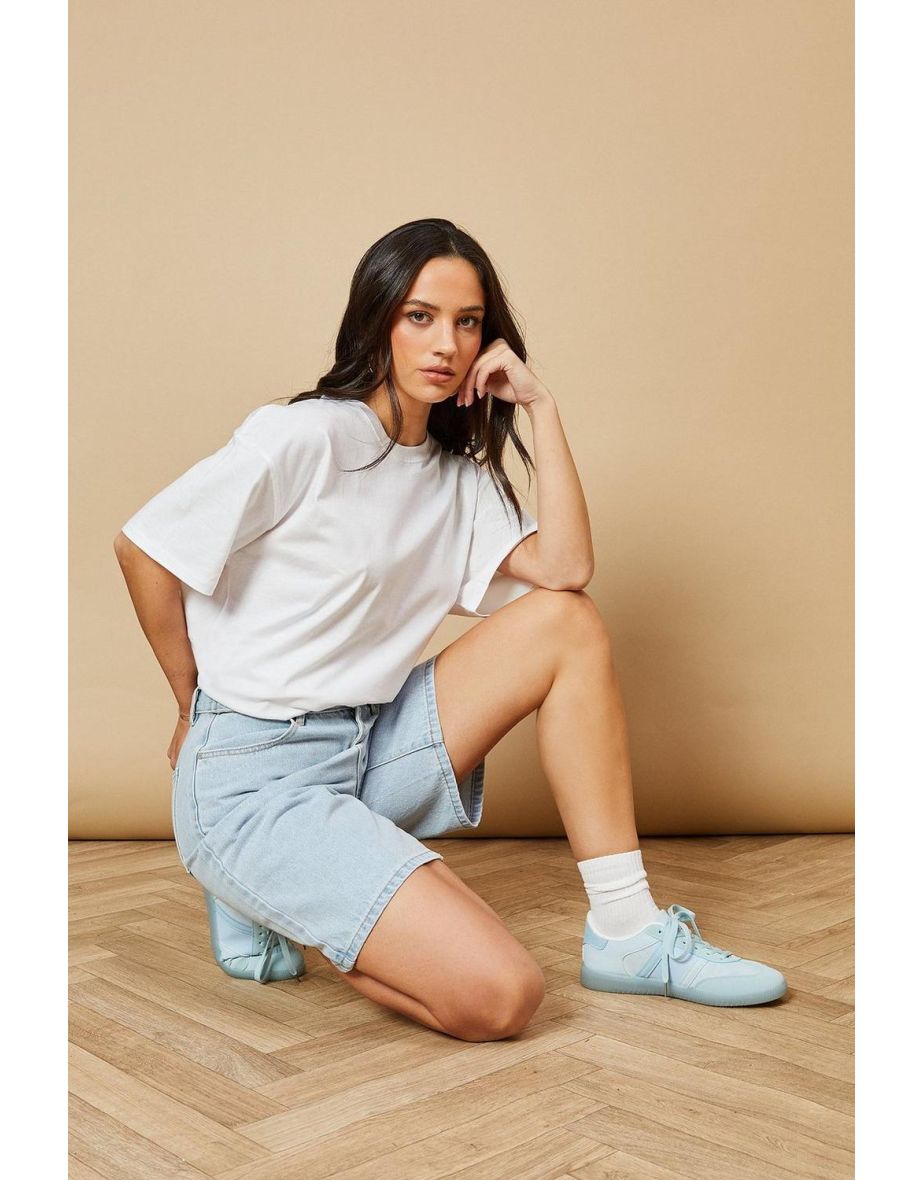 Clara Faux Suede Mix Lace Up Trainers