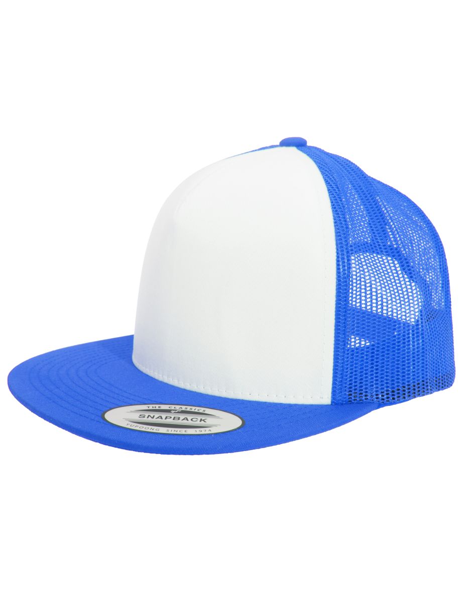 Yupoong Flexfit Unisex Classic Trucker Snapback Cap - C.Blue/White/C.Blue