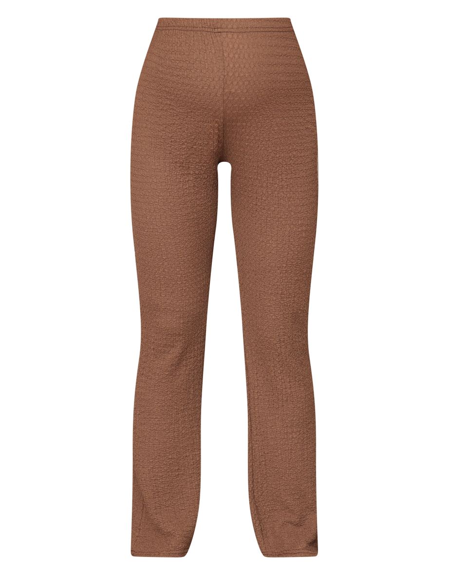 Maternity Taupe Elasticated Textured Bootcut Trousers - 4