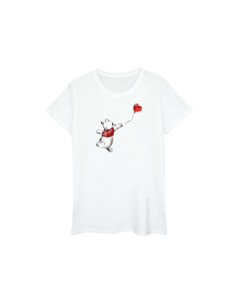 Winnie the Pooh Womens/Ladies Balloons Cotton T-Shirt - White