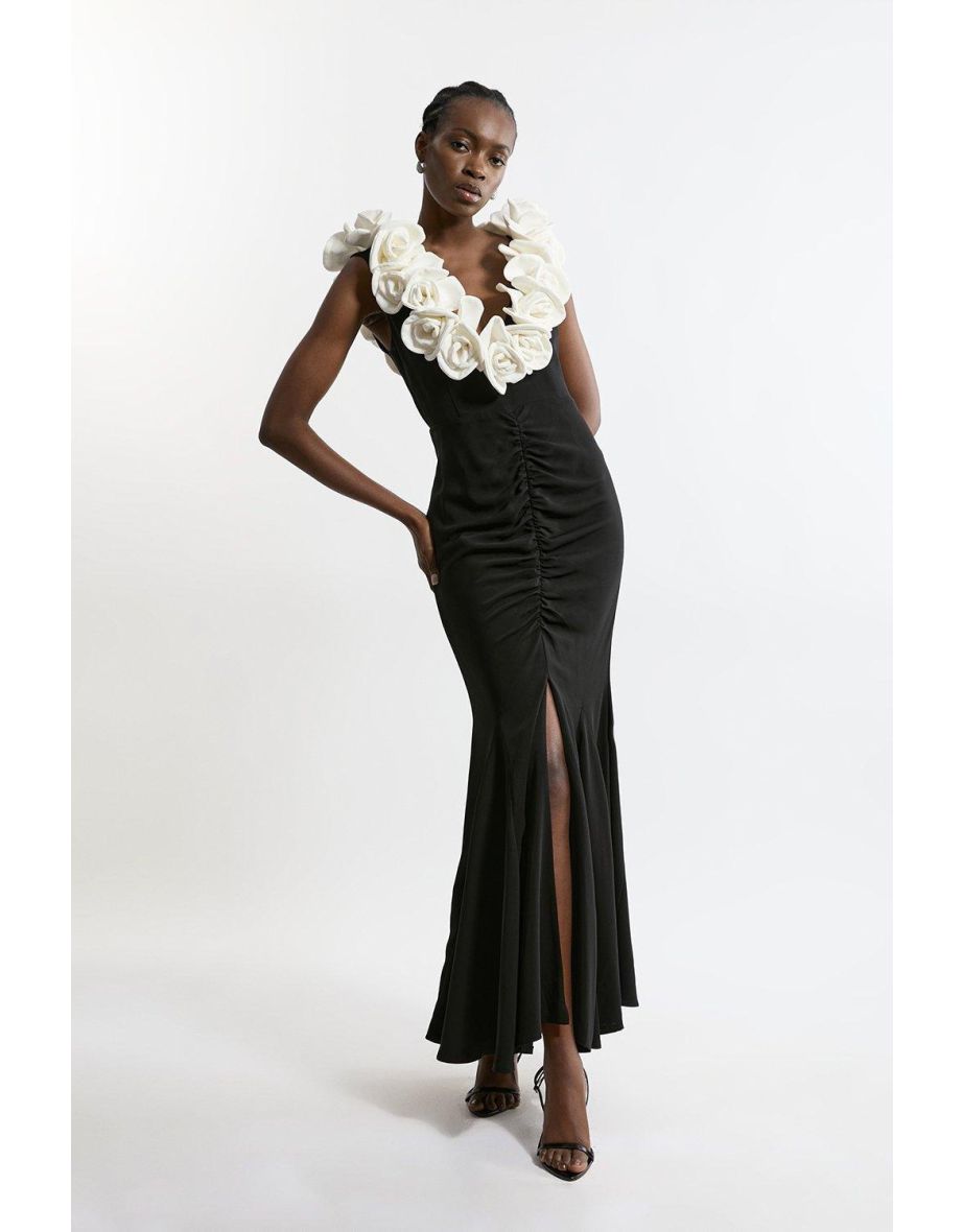 Petite Rosette Drama Maxi Dress