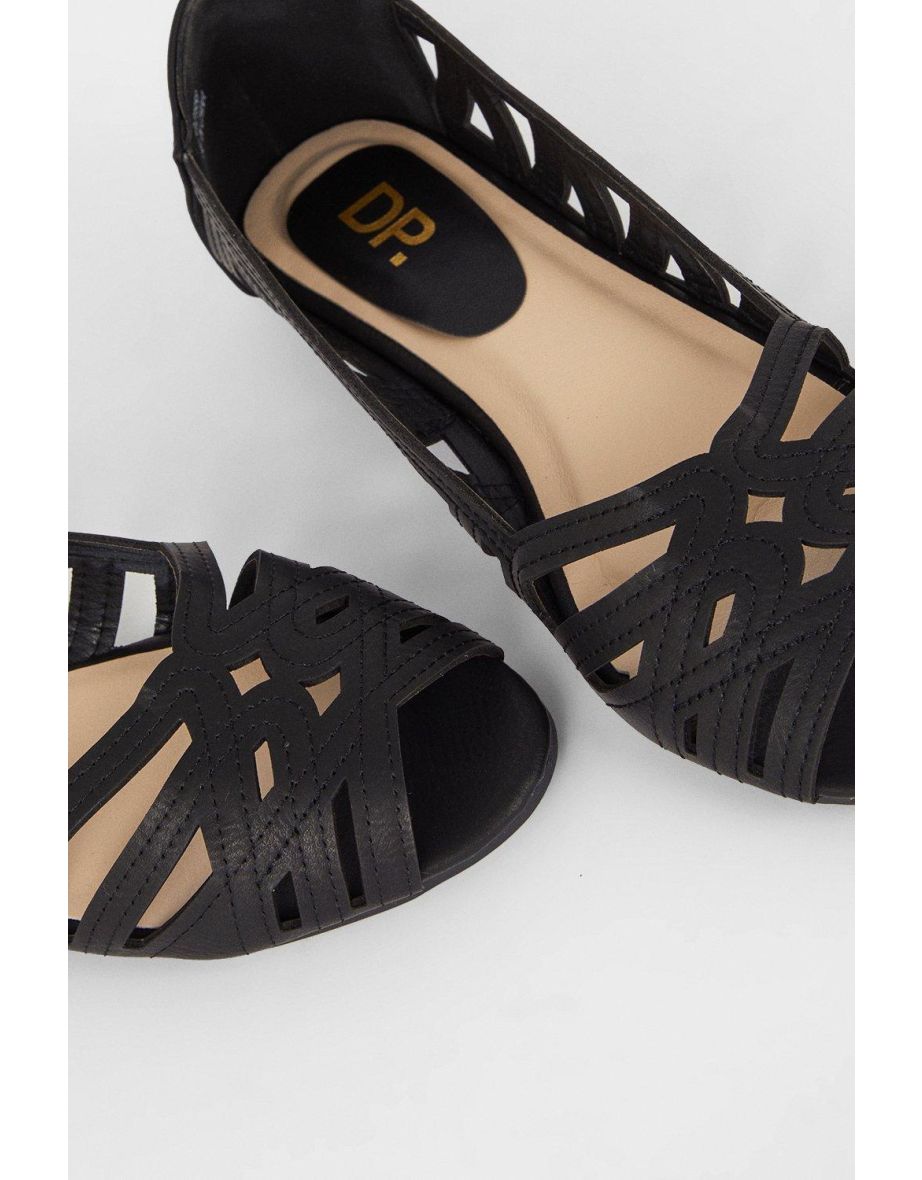 Prim Peep Toe Ballet Flats - 3