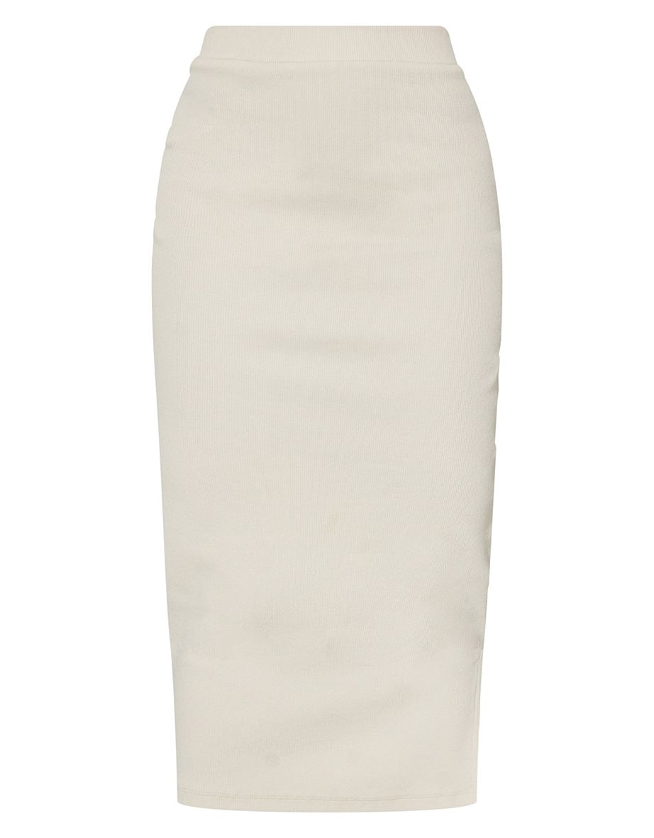 Stone Rib Split Hem Midaxi Skirt - 4