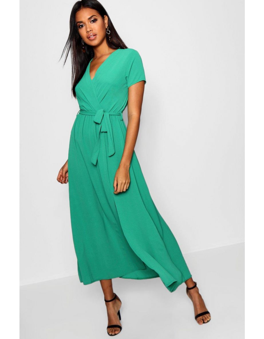Wrap Maxi Dress - green