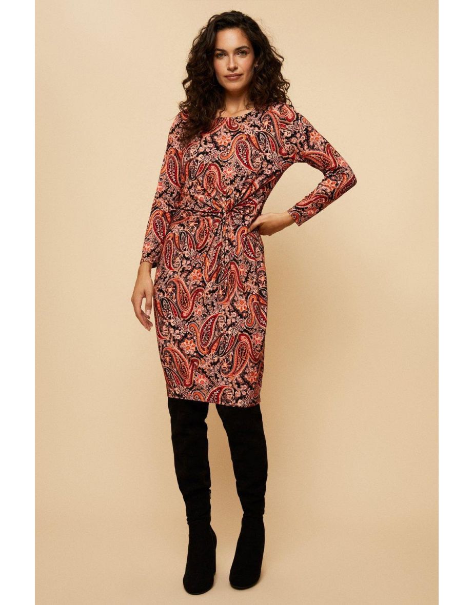 Wallis red hot sale paisley dress