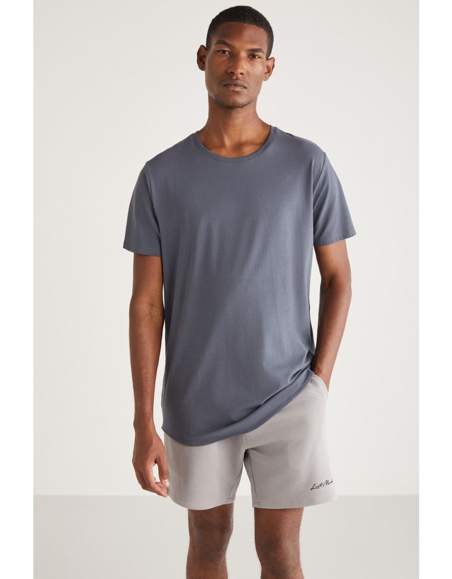Greg Men's Slim Fit Long Length Ultra Stretchy Cotton Lycra T-shirt