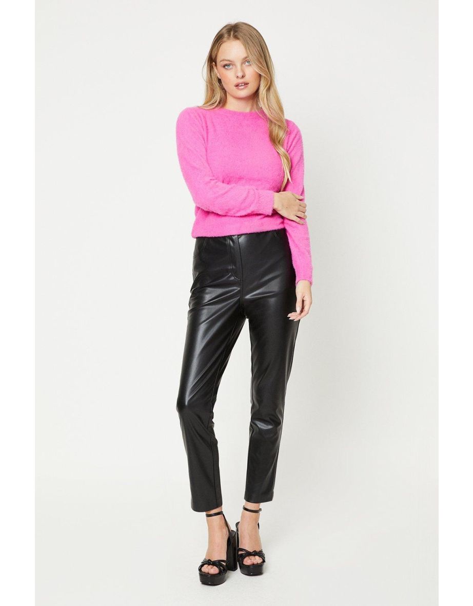Faux Leather Slim Leg Trouser