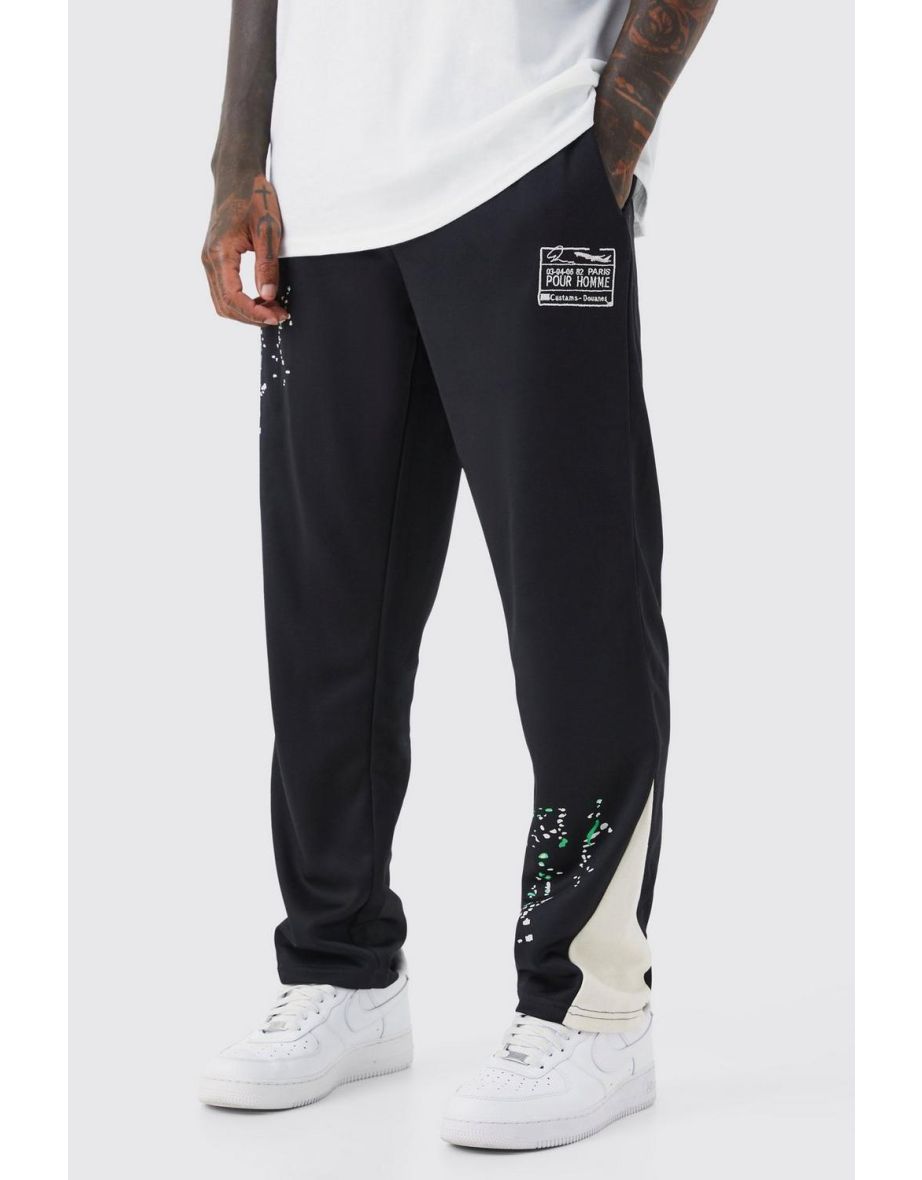 Regular Fit Tricot Gusset Jogger - black