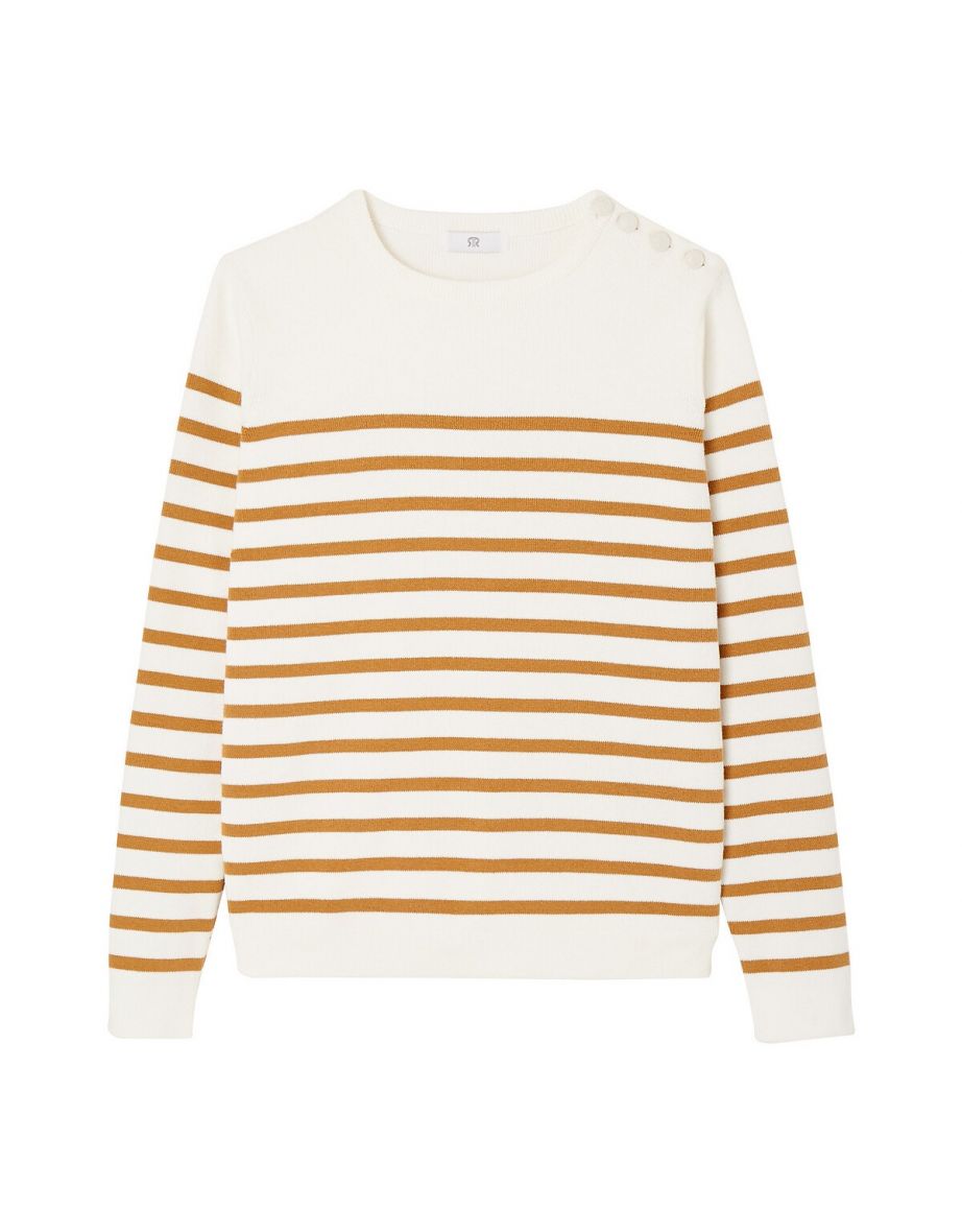 Organic Cotton Breton-Striped Jumper/Sweater