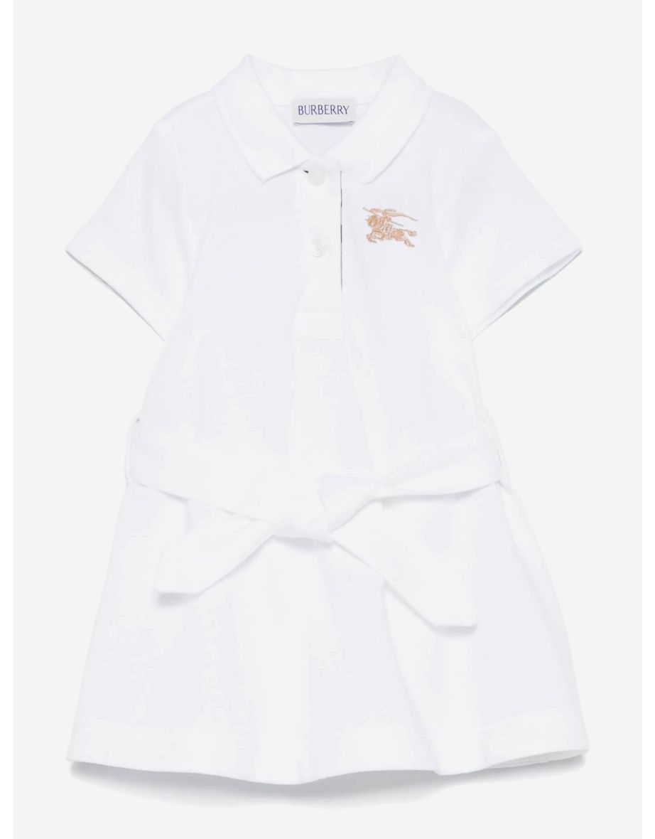 Baby Girls Mini Astrid Polo Dress in White