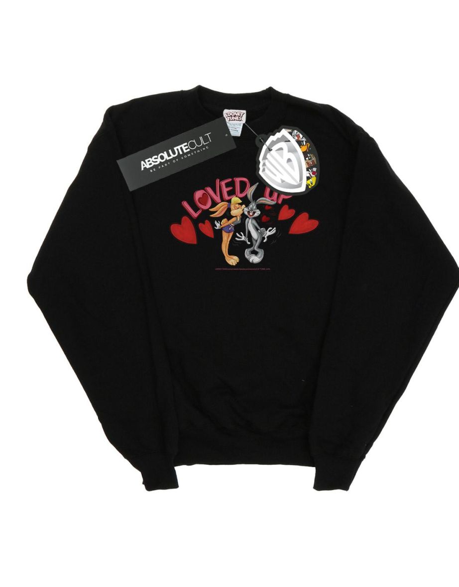 Looney Tunes Girls Bugs Bunny And Lola Valentine´s Day Loved Up Sweatshirt - Black