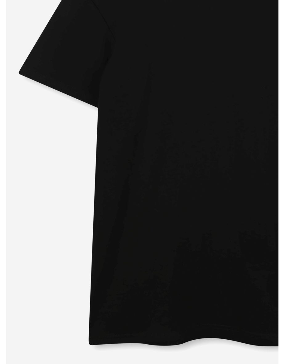 Girls Snapshot Bag Print Dress in Black - 3