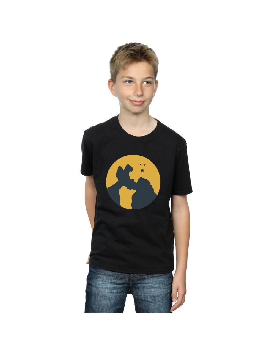 Disney Boys Lady And The Tramp Moonlight Kiss T-Shirt - Black