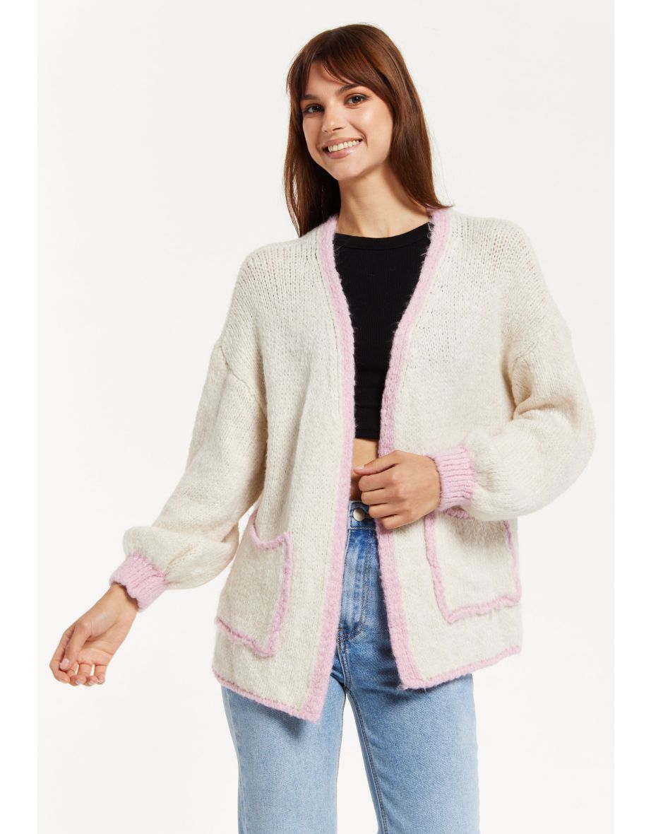 Women's White Mohair Knitted Cardigan