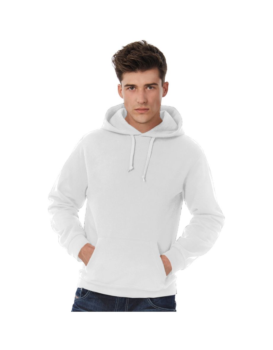 B&C Adults Hooded Sweatshirt/Hoodie - White - 1