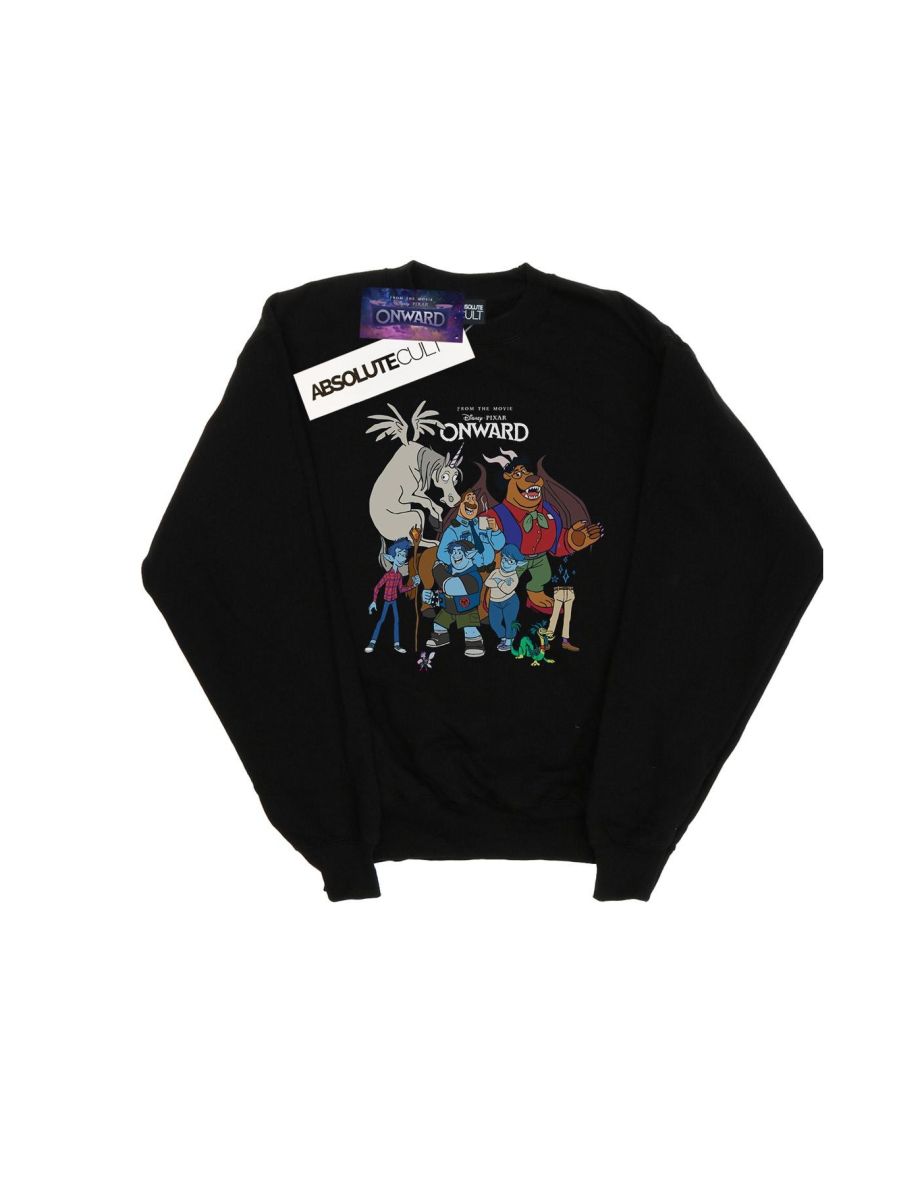 Disney Boys Onward Character Collage Sweatshirt - Black - 1