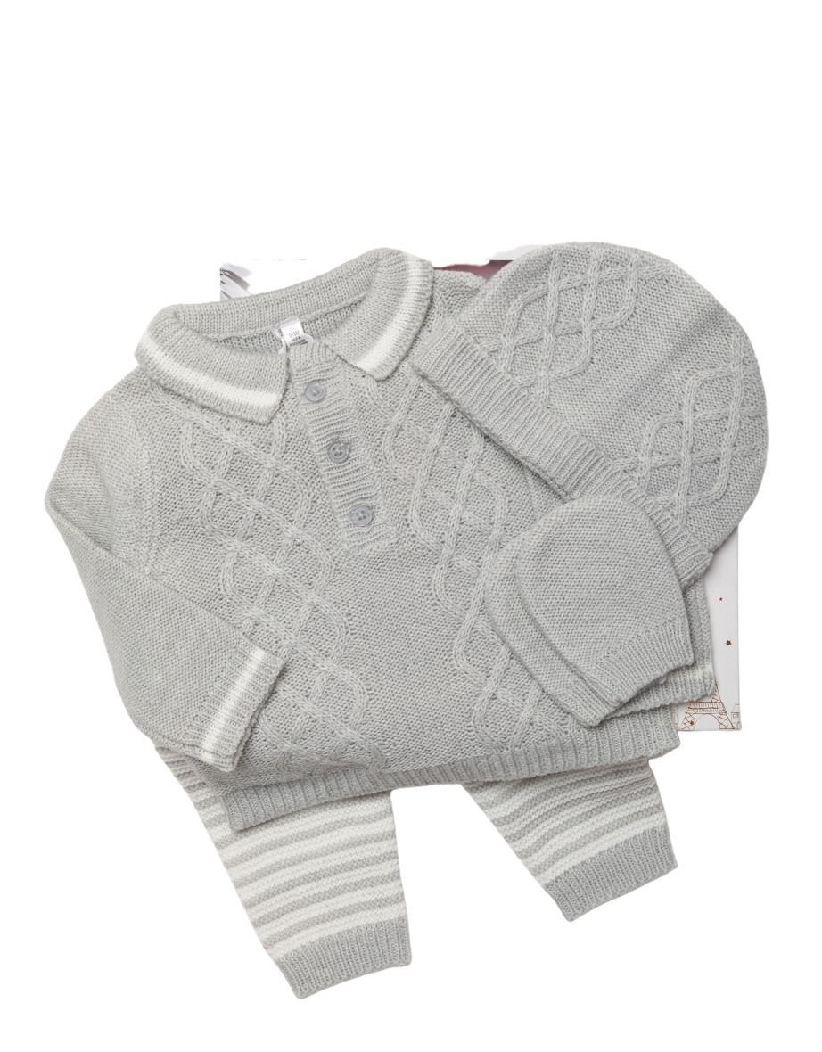 Baby Shower Gift Box - 4 Piece Set Clothes - Jumper Trousers Mitts Hat