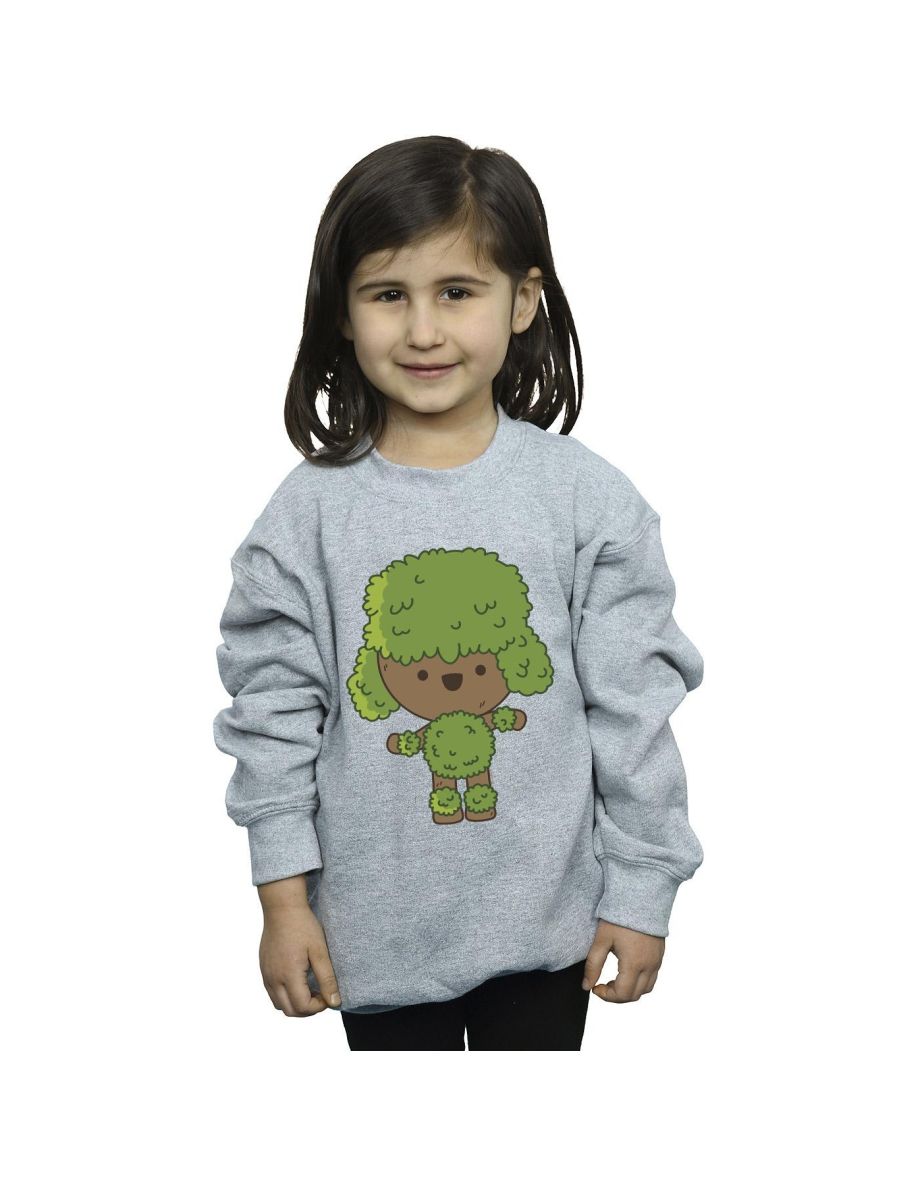 Marvel Girls I Am Groot Chibi Dance Sweatshirt - Sports Grey