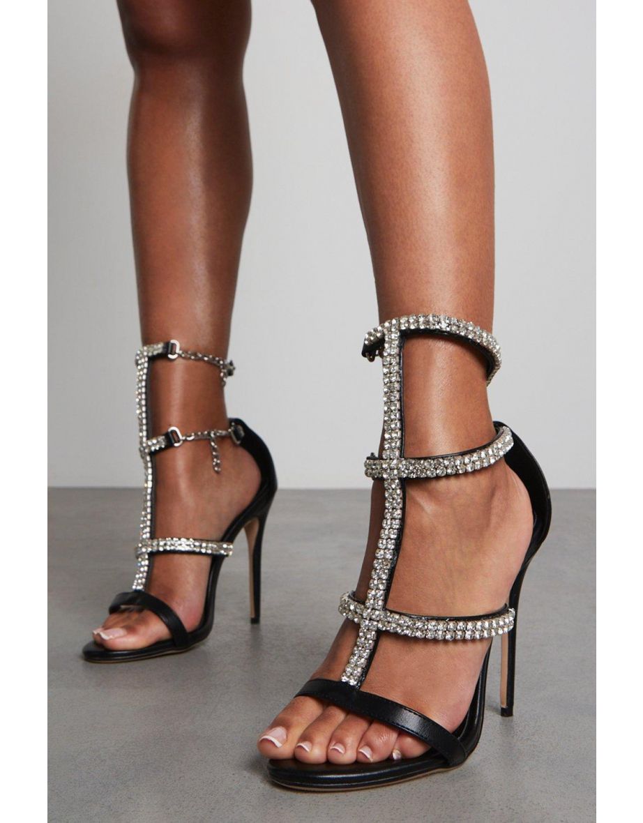 Caged hot sale high heels