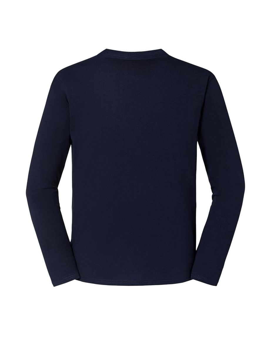 Fruit of the Loom Mens Iconic 195 Premium Ringspun Cotton Long-Sleeved T-Shirt - Deep Navy - 1
