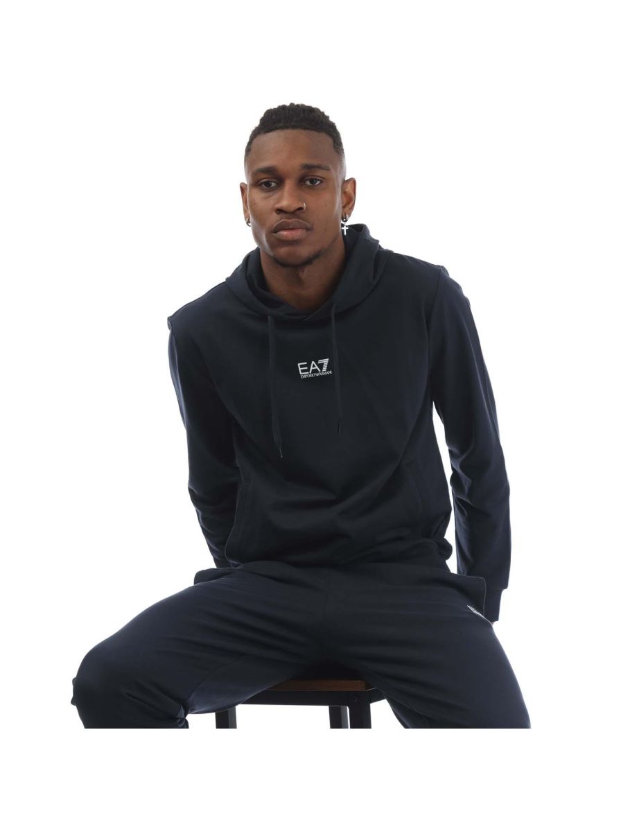 Men's Emporio Armani EA7 Core Identity Cotton Tracksuit in Blue - 3