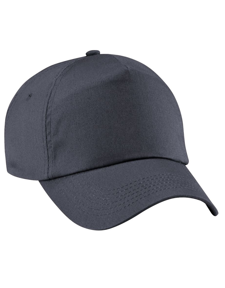 Beechfield Unisex Plain Original 5 Panel Baseball Cap - Graphite Grey