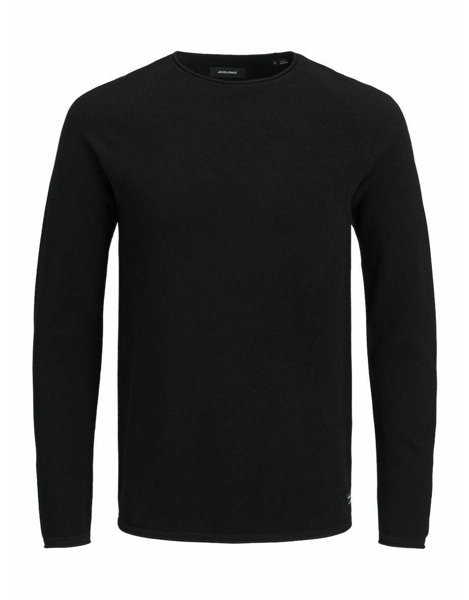 Lightweight Crew Neck Jumper/Sweater in Structured Knit - 5