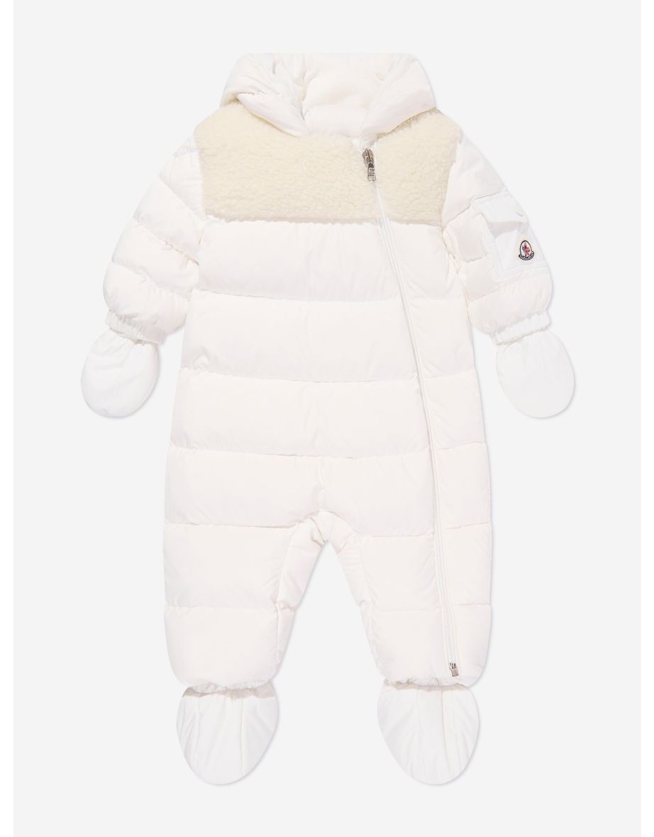 Moncler Enfant Baby Down Padded Sefou Snowsuit in White