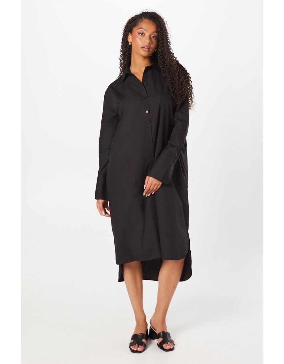Tall Poplin Oversized Shirt Dress