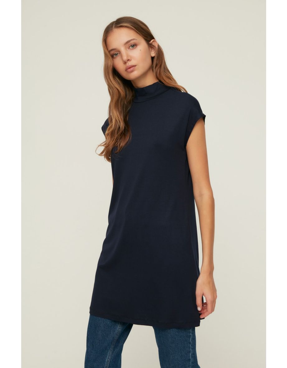 Tunic - Navy blue - Fitted