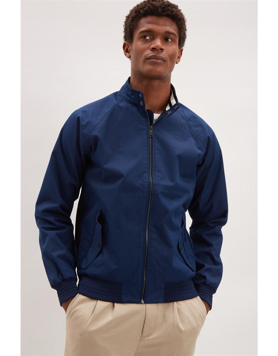 Mens navy blue hot sale harrington jacket