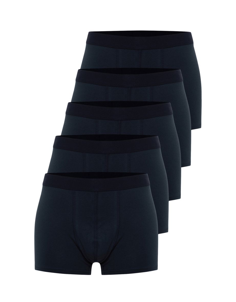 Navy Blue Men's 5-Piece Basic Boxers - 2