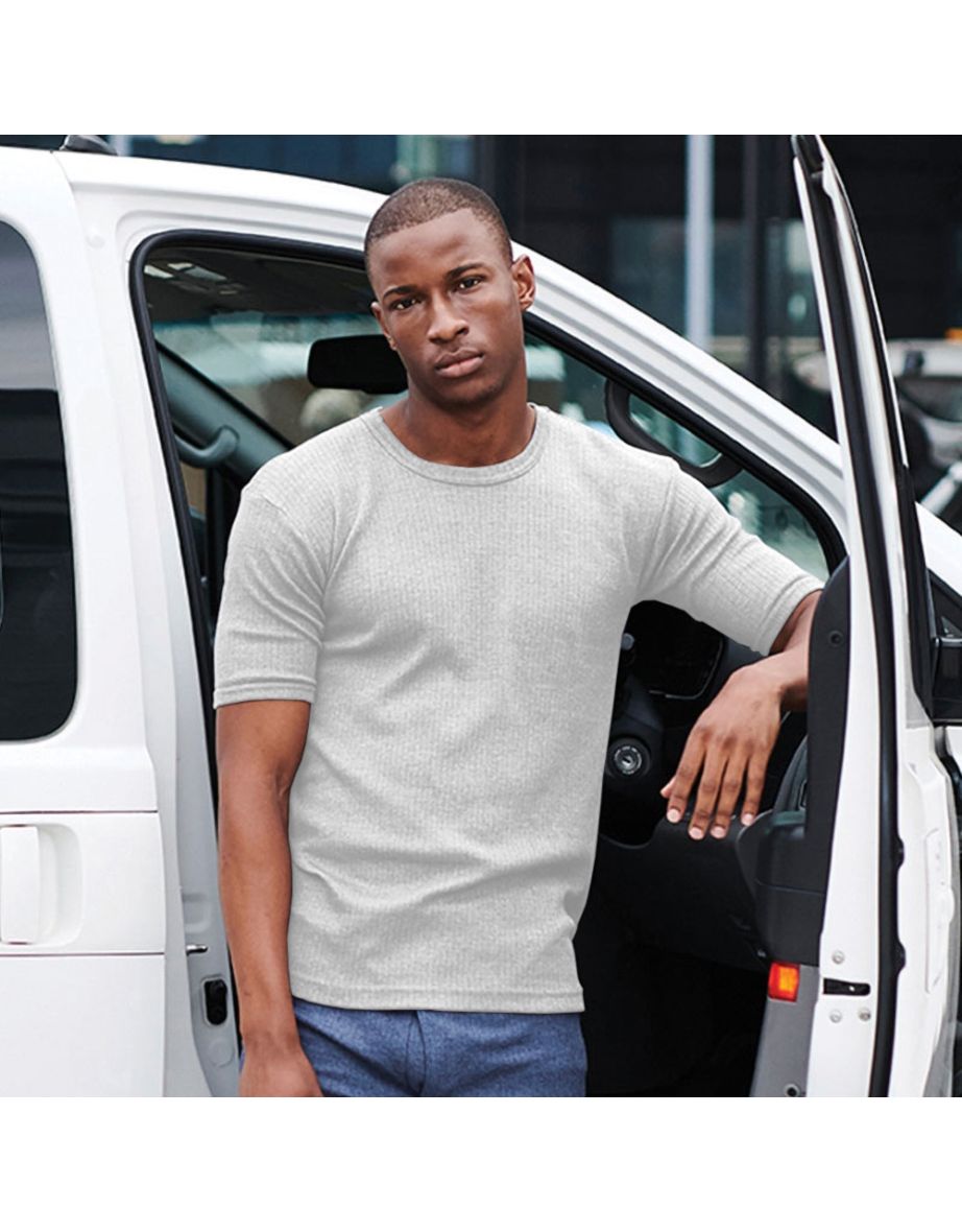 Regatta Mens Thermal Underwear Short Sleeve Vest / T-Shirt - White - 1