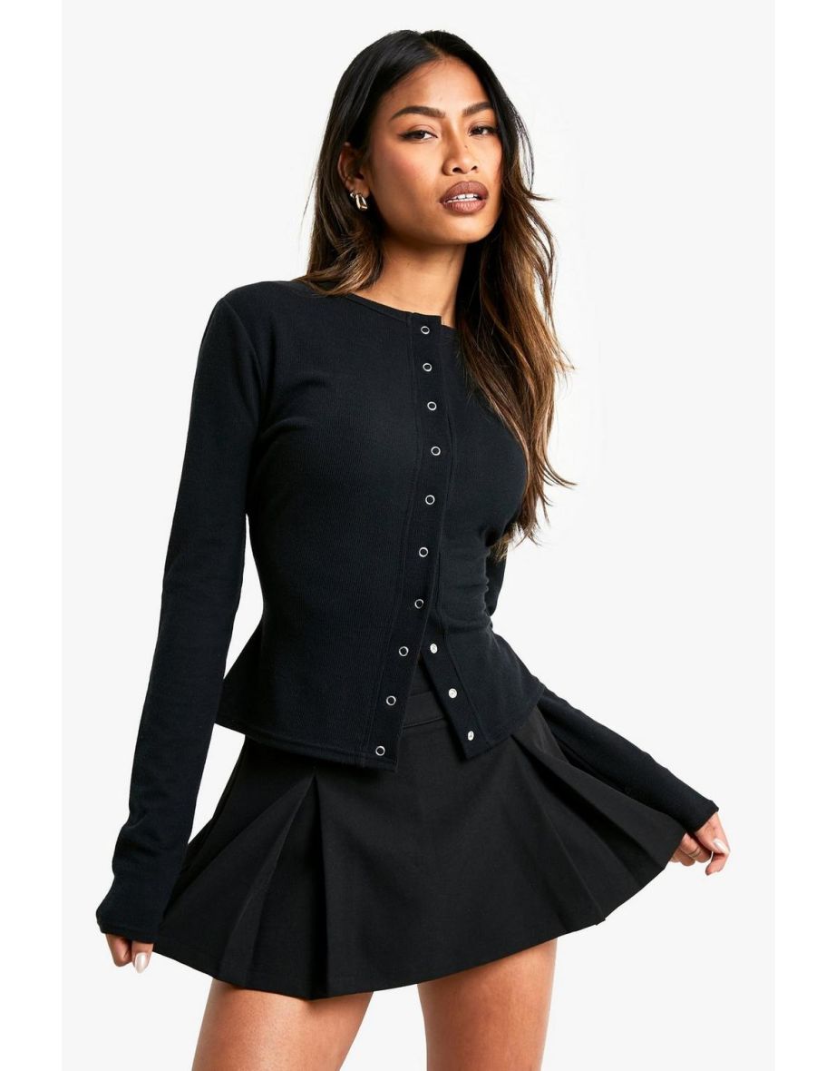 Box Pleat Skort - black
