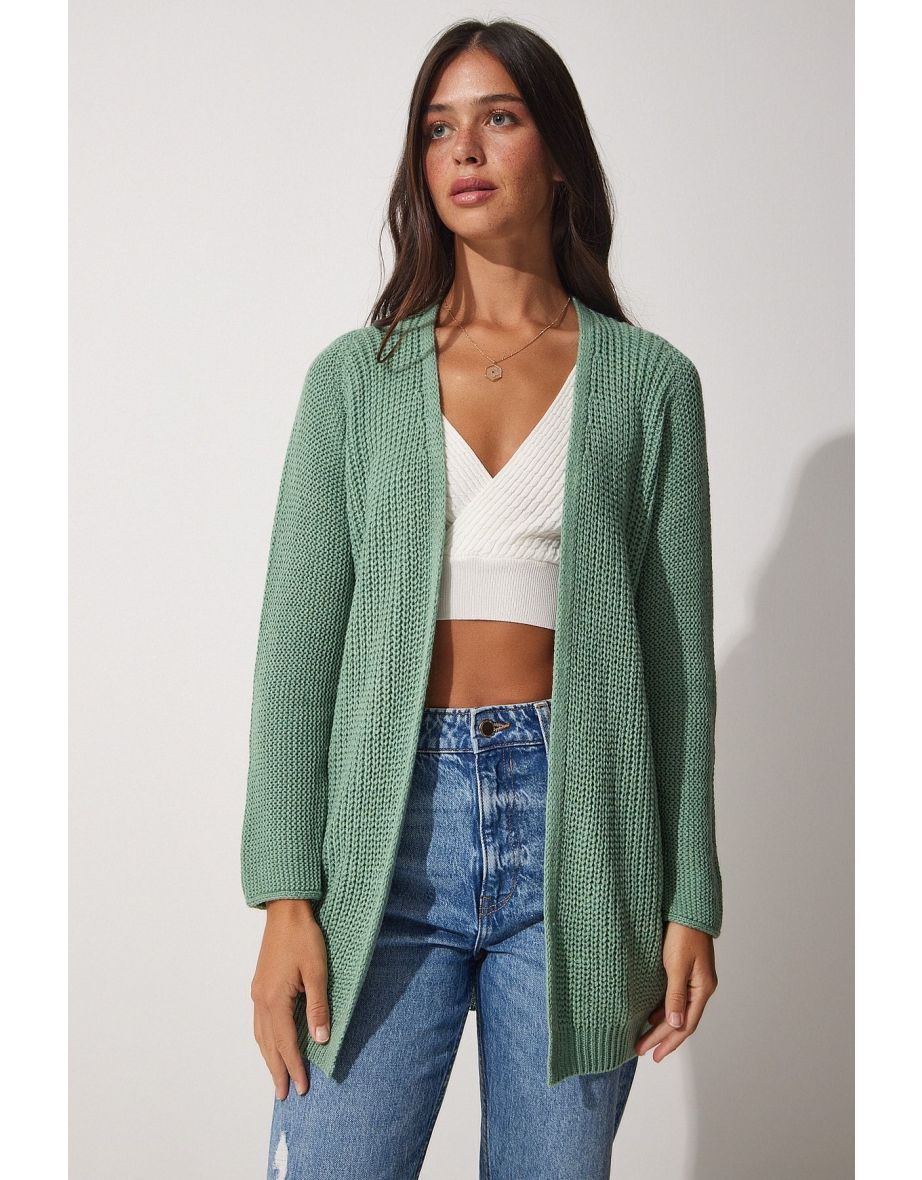 Cardigan - Green - Regular fit - 3