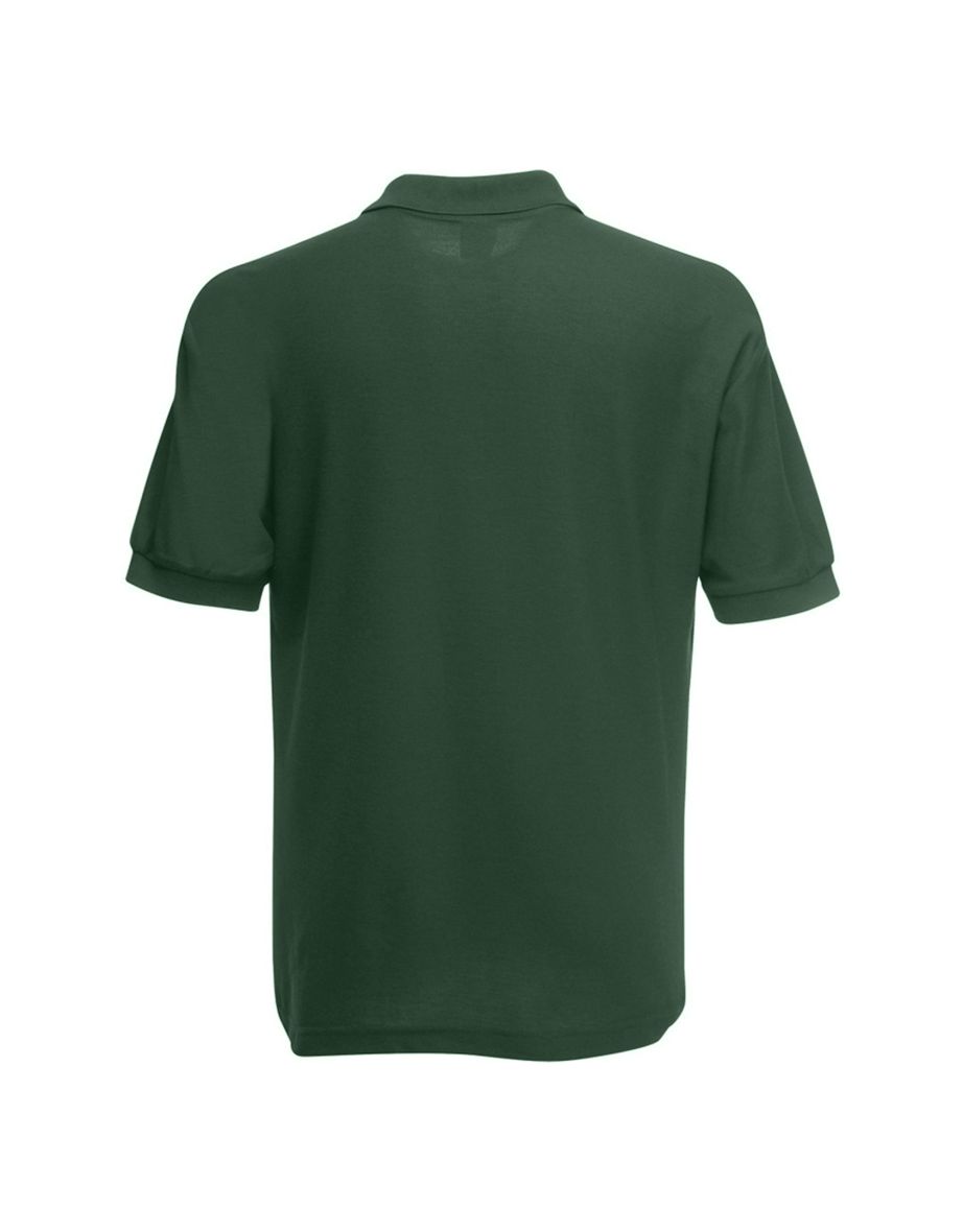 Fruit Of The Loom Mens Pique Short Sleeve Polo Shirt - Bottle Green - 1