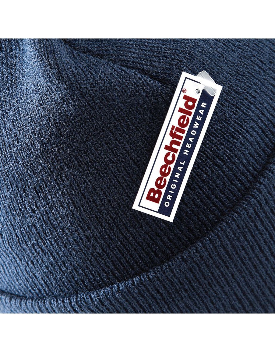 Beechfield Unisex Plain Winter Beanie Hat / Headwear (Ideal for Printing) - French Navy - 3