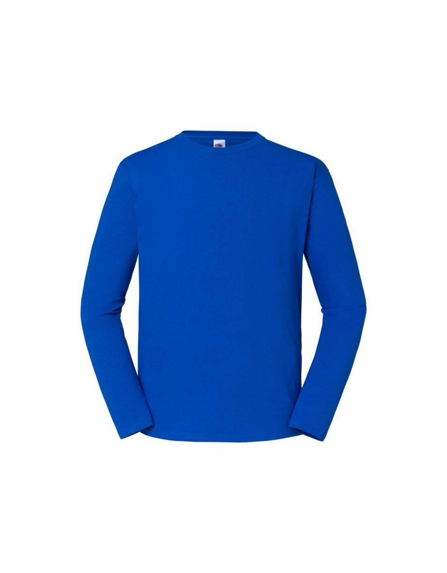 Fruit of the Loom Mens Iconic Premium Long-Sleeved T-Shirt - Royal Blue