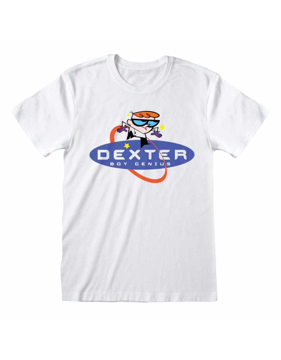 Dexters Laboratory Unisex Adult Boy Genius T-Shirt - White