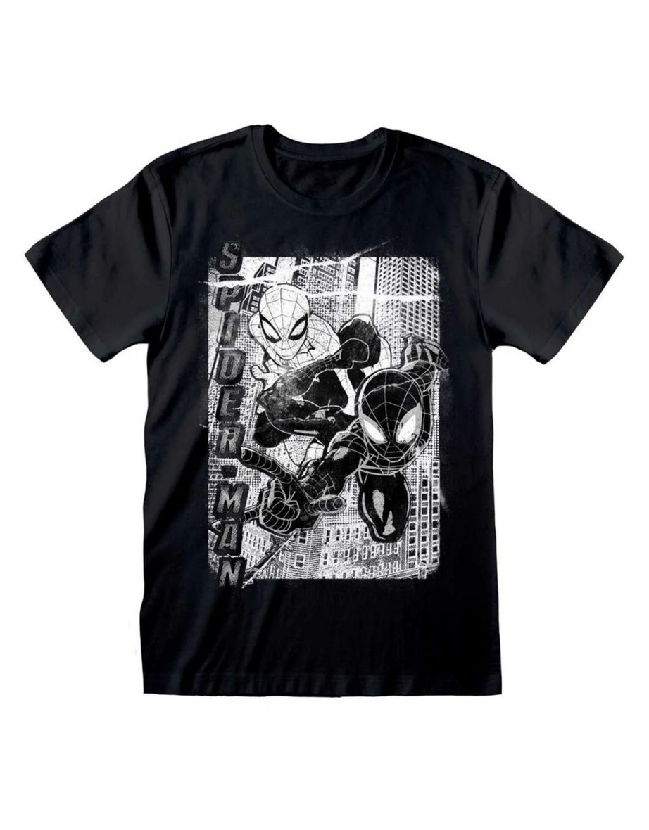 Spider-Man Unisex Adult Mono T-Shirt - Black